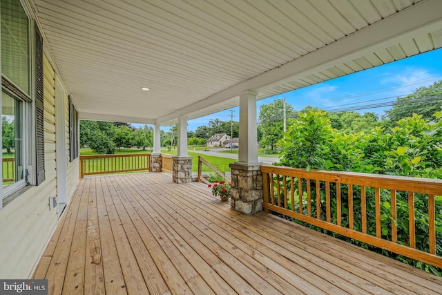 9434 Winchester Ave, Bunker Hill, WV 25413 - view of wooden porch