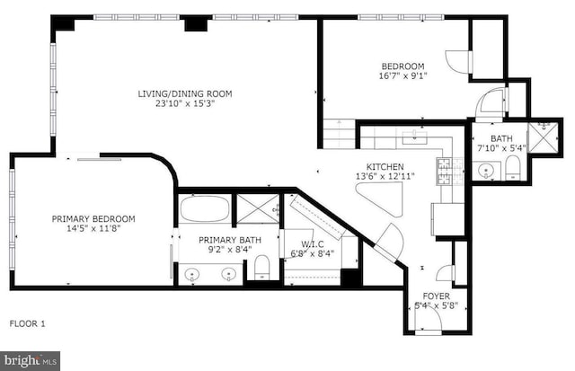 301 Massachusetts Ave NW Unit 301, Washington, DC 20001 - view of room layout