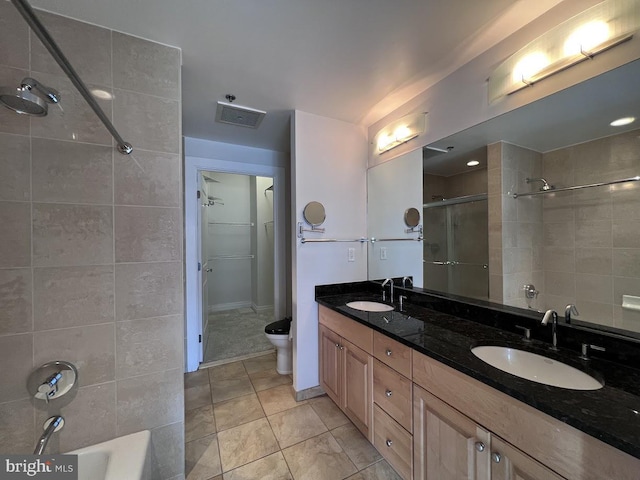 301 Massachusetts Ave NW Unit 301, Washington, DC 20001 - full bath featuring double vanity and tile patterned flooring