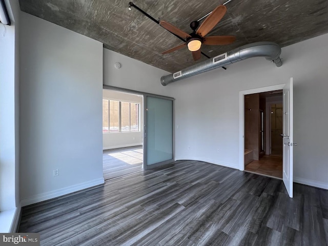 301 Massachusetts Ave NW Unit 301, Washington, DC 20001 - spare room with wood finished floors and ceiling fan