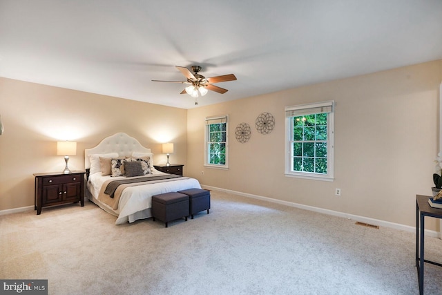 1429 Valley Mill Ct, Herndon, VA 20170 - bedroom with light carpet and a ceiling fan