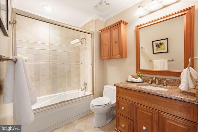 1429 Valley Mill Ct, Herndon, VA 20170 - full bathroom featuring vanity, crown molding, and enclosed tub / shower combo