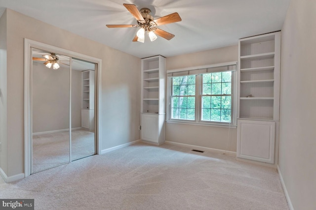 1429 Valley Mill Ct, Herndon, VA 20170 - unfurnished bedroom featuring carpet, a closet, and a ceiling fan