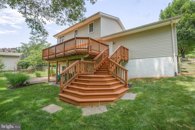 1429 Valley Mill Ct, Herndon, VA 20170 - rear view of property with a deck and stairs