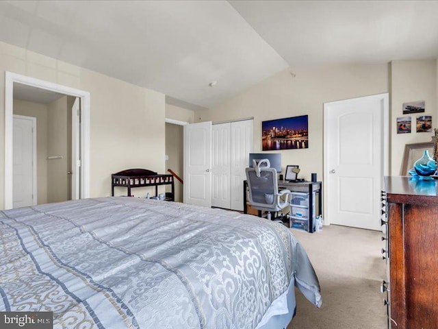 44 Munro Rd, Newark, DE 19711 - bedroom featuring carpet flooring, vaulted ceiling, and a closet