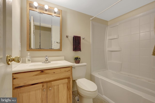 615 Center St Unit T3, Herndon, VA 20170 - full bathroom featuring vanity,  shower combination, and tile patterned floors