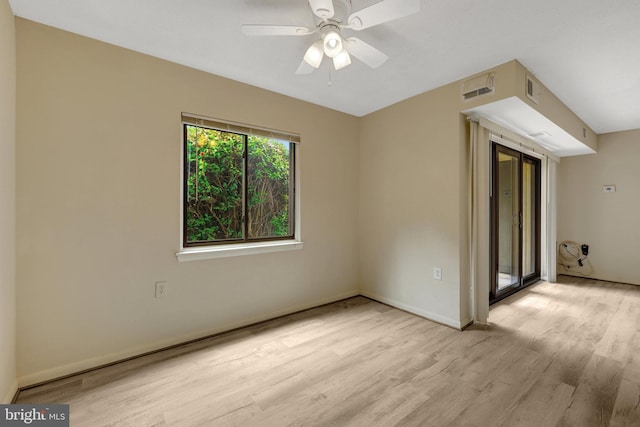 615 Center St Unit T3, Herndon, VA 20170 - empty room featuring light wood finished floors and ceiling fan