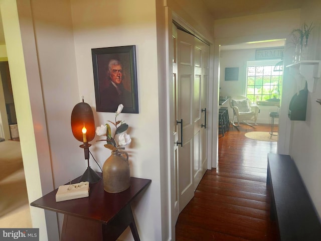 2569 White Oak Rd, Strasburg, PA 17579 - corridor featuring dark wood-type flooring