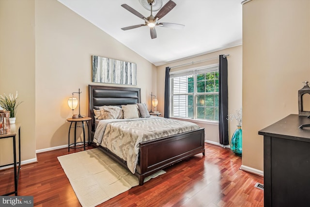14329 Long Channel Dr, Germantown, MD 20874 - bedroom featuring lofted ceiling and dark wood finished floors