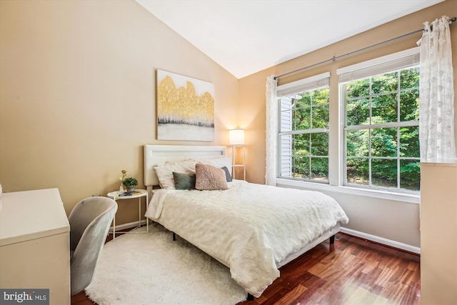 14329 Long Channel Dr, Germantown, MD 20874 - bedroom with vaulted ceiling and wood finished floors