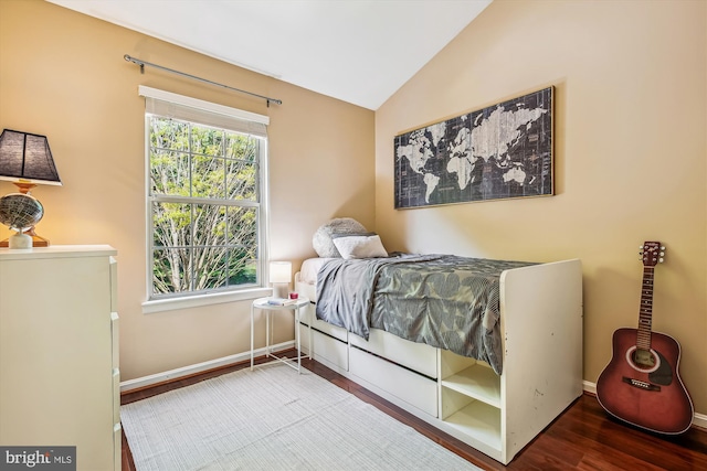 14329 Long Channel Dr, Germantown, MD 20874 - bedroom with vaulted ceiling and wood finished floors