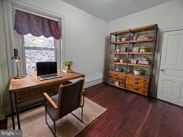 501 W 4th St, Bethlehem, PA 18015 - office area with dark wood-type flooring and baseboards