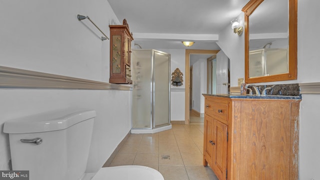 501 W 4th St, Bethlehem, PA 18015 - full bathroom featuring a stall shower, vanity, and tile patterned floors