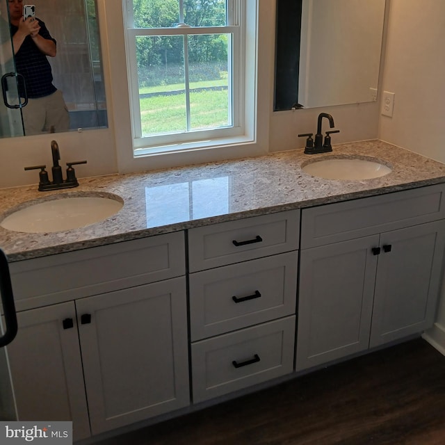 1909 Hughes Shop Rd, Westminster, MD 21158 - full bathroom with double vanity and a shower stall
