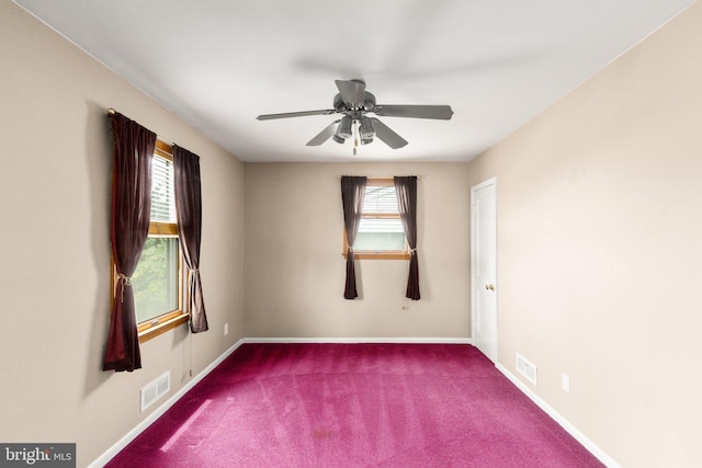 2216 Gaylawn Dr, Halethorpe, MD 21227 - spare room with ceiling fan and carpet floors