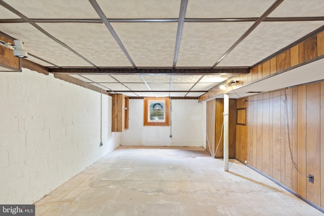 2216 Gaylawn Dr, Halethorpe, MD 21227 - finished basement featuring concrete block wall