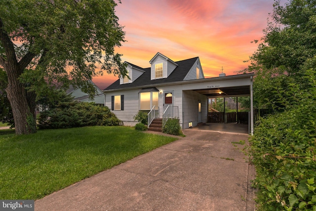 2216 Gaylawn Dr, Halethorpe, MD 21227 - view of front of property with concrete driveway and a carport