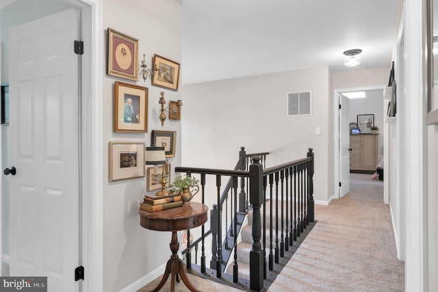 12513 Dardanelle Ct, Herndon, VA 20170 - hallway featuring an upstairs landing and carpet flooring