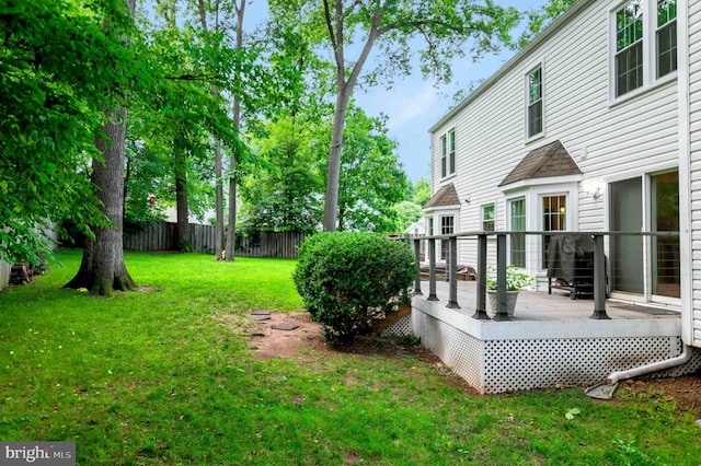 12513 Dardanelle Ct, Herndon, VA 20170 - view of yard with a wooden deck