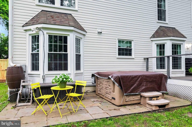 12513 Dardanelle Ct, Herndon, VA 20170 - view of patio / terrace with a hot tub
