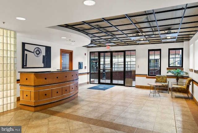 2328 Champlain St NW Unit 101, Washington, DC 20009 - common area featuring coffered ceiling and recessed lighting