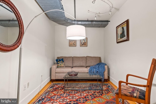 2328 Champlain St NW Unit 101, Washington, DC 20009 - living area featuring wood finished floors and baseboards