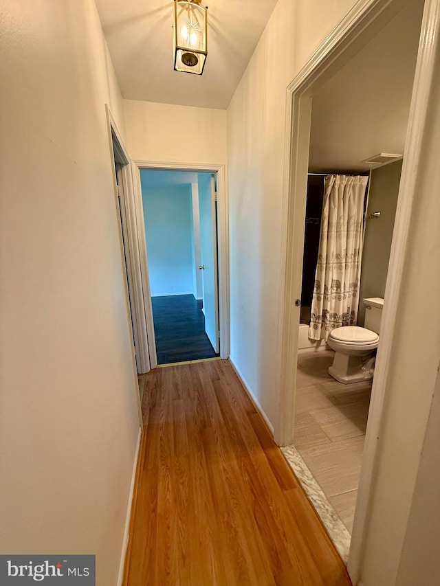 301 Byberry Rd Unit H10, Philadelphia, PA 19116 - hall with wood finished floors and baseboards