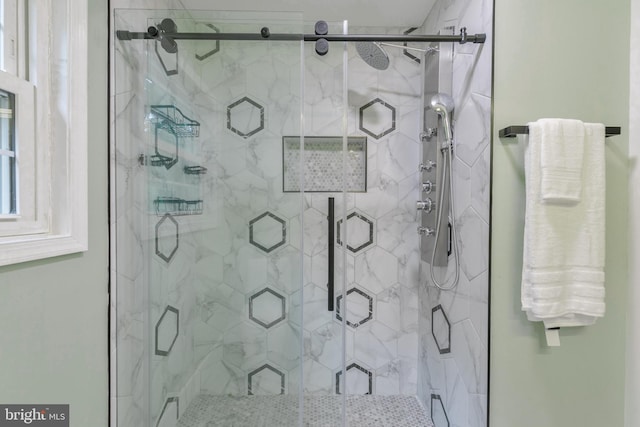 11726 Lariat Ln, Oakton, VA 22124 - bathroom featuring a marble finish shower
