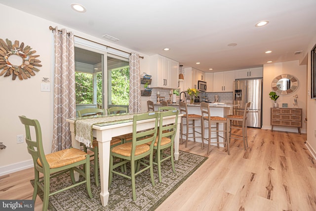 120 Robin Hood, Ocean Pines, MD 21811 - dining area with light wood-type flooring and recessed lighting