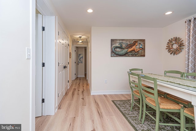 120 Robin Hood, Ocean Pines, MD 21811 - dining space featuring light wood-style flooring and recessed lighting
