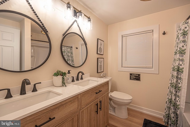 120 Robin Hood, Ocean Pines, MD 21811 - bathroom with wood finished floors and double vanity