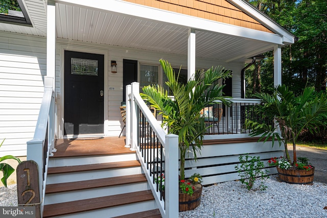 120 Robin Hood, Ocean Pines, MD 21811 - doorway to property featuring covered porch