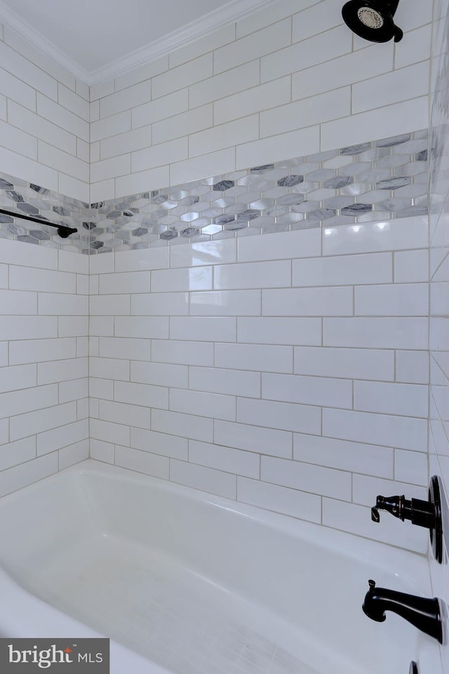1204 Krueger Ave, Rosedale, MD 21237 - full bathroom featuring crown molding and bathing tub / shower combination
