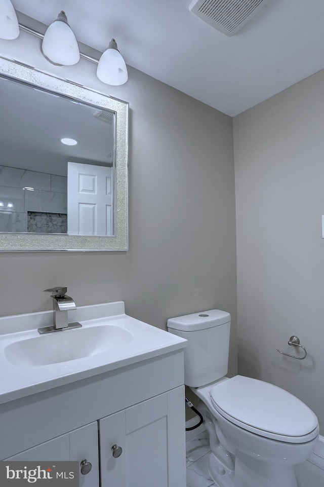 1204 Krueger Ave, Rosedale, MD 21237 - bathroom with marble look tiles and vanity