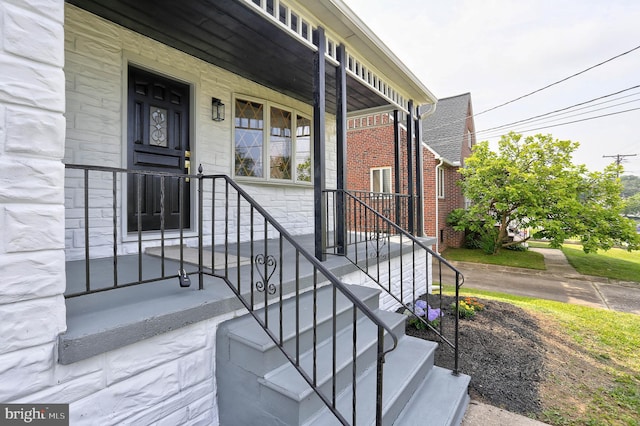 1204 Krueger Ave, Rosedale, MD 21237 - entrance to property featuring stone siding