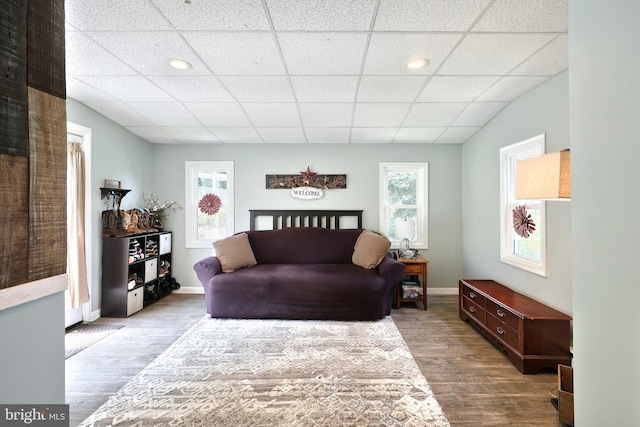 75 Railroad Ave, York Haven, PA 17370 - living room with wood finished floors, healthy amount of natural light, a drop ceiling, and recessed lighting