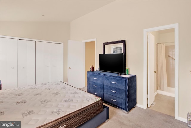 37 Joyceton Way, Upper Marlboro, MD 20774 - bedroom featuring vaulted ceiling, light colored carpet, and a closet