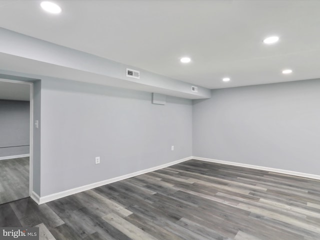 8175 Stone Bridge Rd, Greencastle, PA 17225 - finished below grade area with dark wood-style floors and recessed lighting
