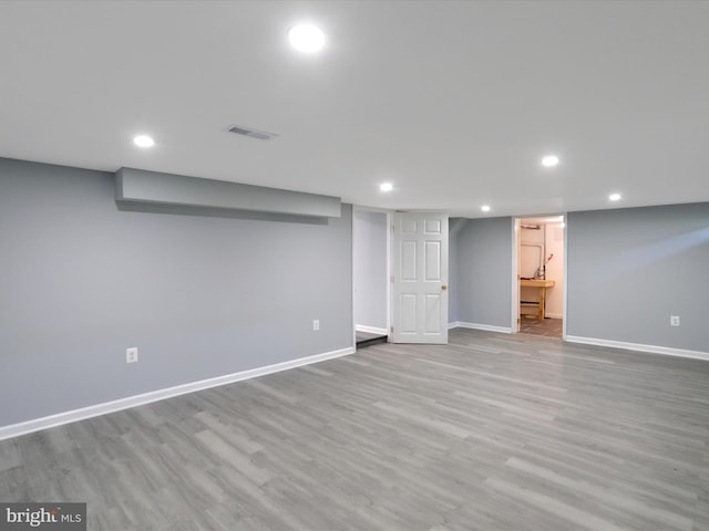 8175 Stone Bridge Rd, Greencastle, PA 17225 - finished below grade area featuring recessed lighting and wood finished floors