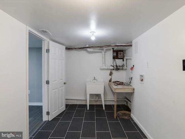8175 Stone Bridge Rd, Greencastle, PA 17225 - washroom featuring hookup for a washing machine and dark tile patterned flooring