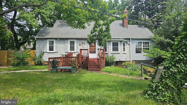 805 Langley Dr, Silver Spring, MD 20901 - rear view of property with a chimney and a shingled roof