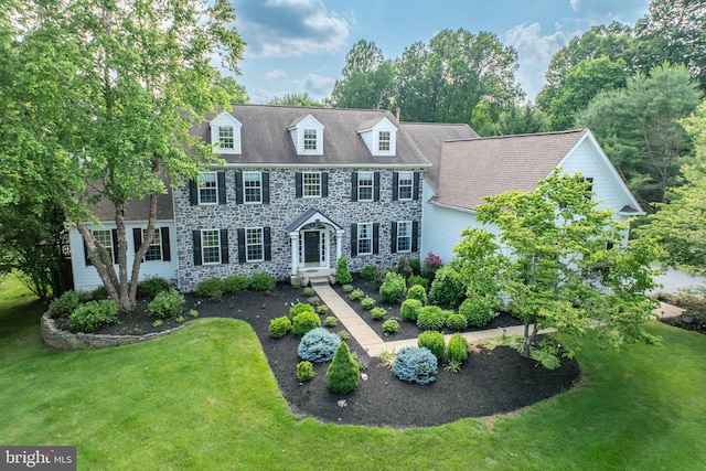 1021 Mulberry St, Chester Springs, PA 19425 - view of front of house with stone siding and a front yard