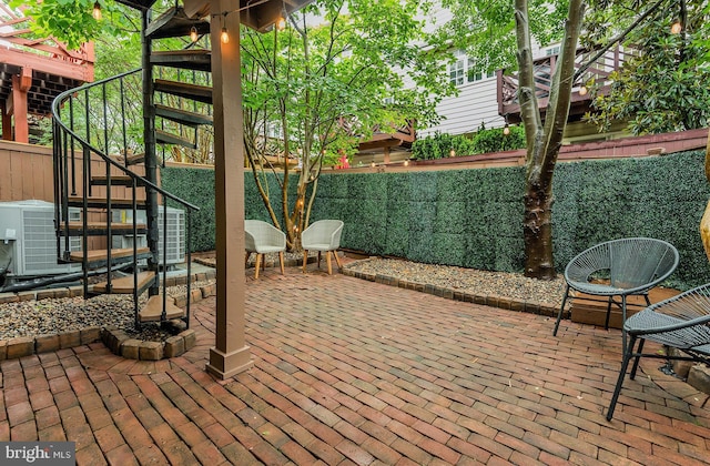 712 Arch Hall Ln, Alexandria, VA 22314 - view of patio / terrace featuring stairs