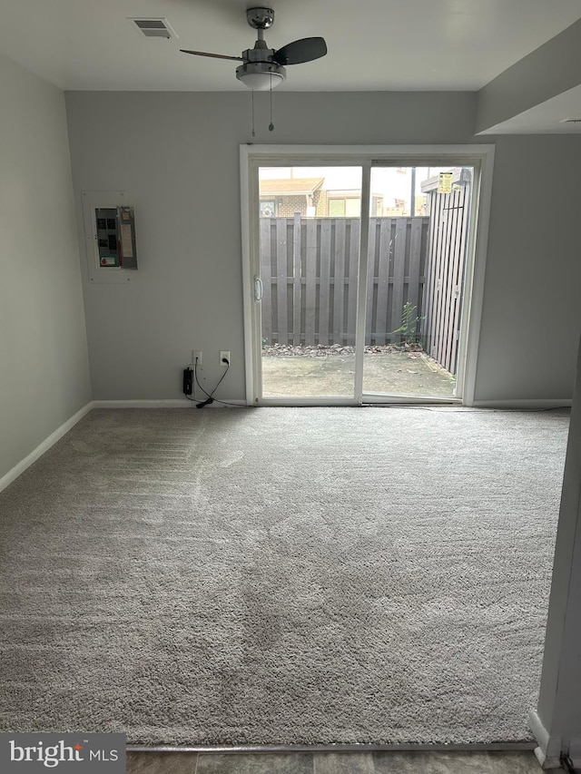 123 Big Chimney Br Unit 9-4, Upper Marlboro, MD 20774 - unfurnished living room featuring a ceiling fan and carpet flooring