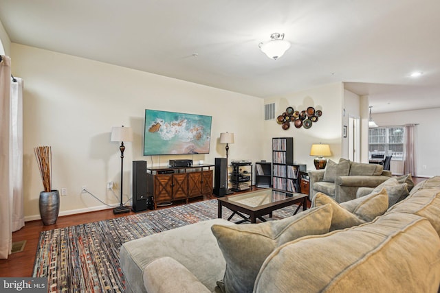 15219 N Berwick Ln, Upper Marlboro, MD 20774 - living room with wood finished floors and recessed lighting