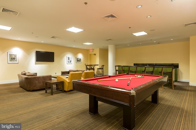 910 M St NW Unit 708, Washington, DC 20001 - rec room with carpet, billiards, and recessed lighting