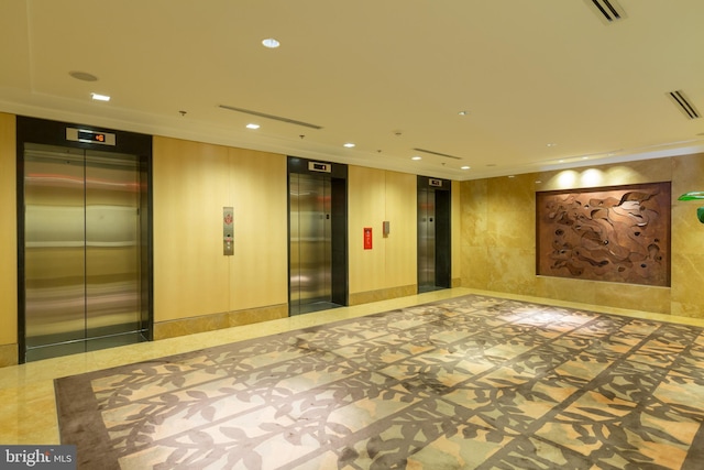 910 M St NW Unit 708, Washington, DC 20001 - lobby with recessed lighting and crown molding