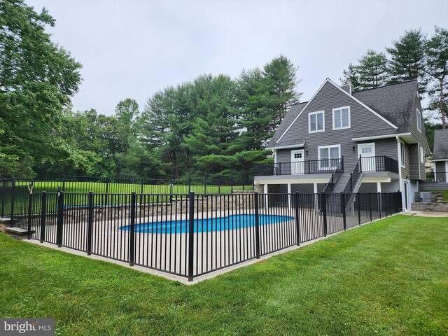 2508 Flagg Meadow Ct, Finksburg, MD 21048 - view of swimming pool featuring stairway