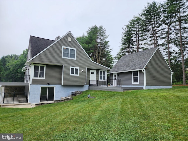 2508 Flagg Meadow Ct, Finksburg, MD 21048 - rear view of property with a chimney and a yard