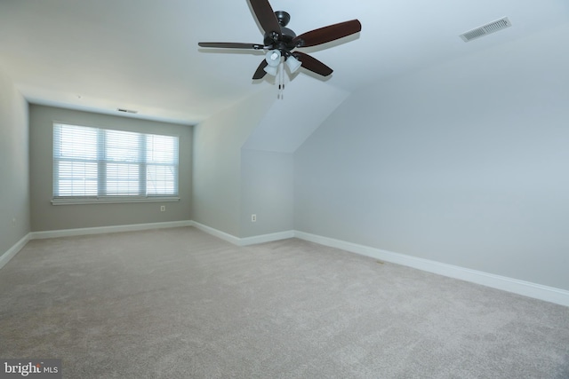 2066 Capstone Cir, Herndon, VA 20170 - additional living space featuring carpet flooring, a ceiling fan, and vaulted ceiling